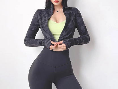 Chaqueta con cremallera, Sudadera para Mujer Fitness, Entrenamientos, Yoga , multiusos-2024.