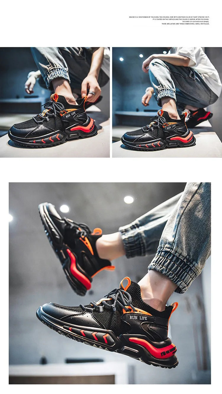 Zapatos Deportivos Para Hombre Nuevo Flying Weave Cintura Alta, moda-2024.