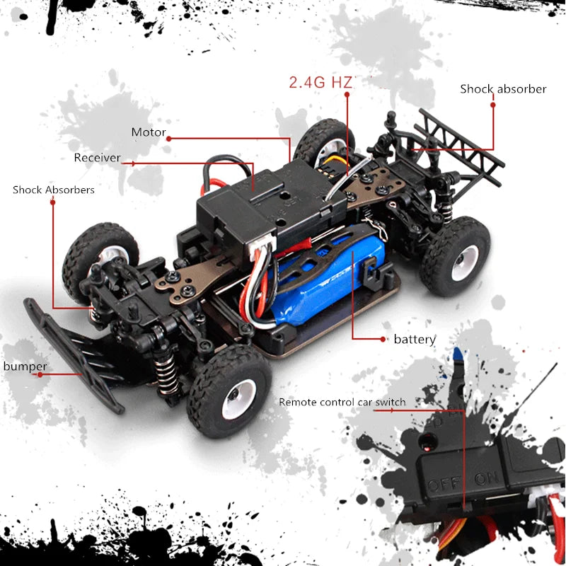 Coches de juguete 2.4G Camión de control RC Buggy RC Coche de carreras RTR Drift Alloy Off Road Car Crawler Juguetes, Envío 0.00 $.