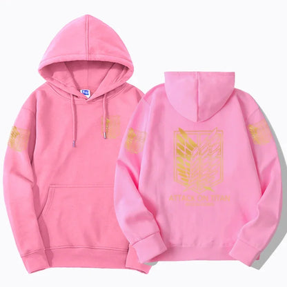 Sudadera con Capucha Impresa de Ataque a los Titanes 2024 | Cuello Redondo Harajuku | Deportivo | Envío Gratis en Flipishop.com"