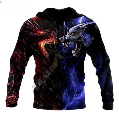 Sudadera con Capucha 3D de Dragón de Fuego Rojo para Hombre | Moda Unisex **FLIPI FULL 3D** 2025 | Envío Gratis en **FLIPISHOP.COM**