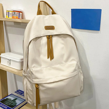 Mochila de ocio para mujer, nueva mochila de gran capacidad, para estudiantes, estilo japonés simplificado, estilo Harajuku, sólida, para adolescente