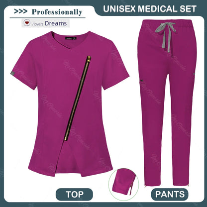 Conjunto de uniformes médicos para mujer, esteticista, spa, ropa de trabajo, uniformes de médico, enfermera, enfermería, farmacia, odontología, tienda de mascotas, traje de trabajo veterinario, Envío 0.00 $.