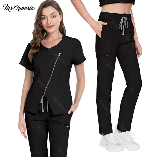 Conjunto de uniformes médicos para mujer, esteticista, spa, ropa de trabajo, uniformes de médico, enfermera, enfermería, farmacia, odontología, tienda de mascotas, traje de trabajo veterinario, Envío 0.00 $.