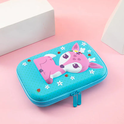 Estuche para lápices 3D de EVA, bonito estuche para lápices de gran capacidad con dibujos animados, estuche rígido 3D de EVA Kawaii, estuche de papelería para estudiantes y alumnos, estuche para lápices de regalo