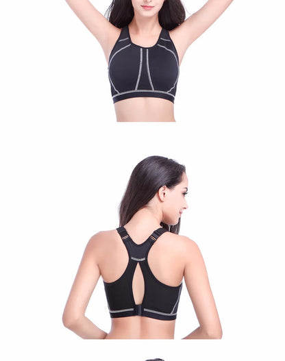 Tops deportivo de alto impacto con relleno, sin aros, de cobertura total, para mujer, nuevo sujetador deportivo tipo bralette para mujer