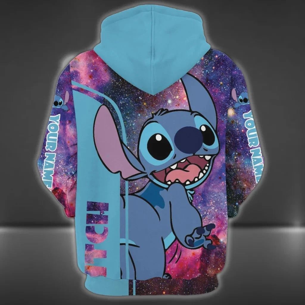 Sudadera con capucha 3D impresa Disney Stitch Galaxy, Regalo Para Amigo, Sudadera con capucha Stitch And Lilo