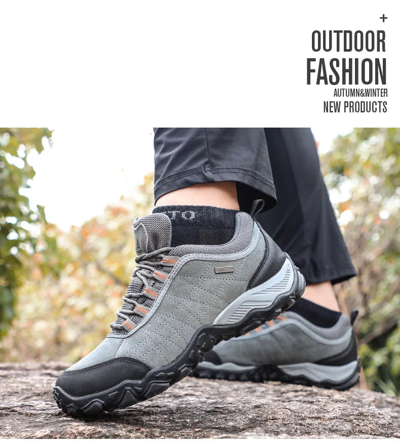 Zapatos de senderismo de lujo para hombre zapatillas de tracking de diseño de lujo de escalada en invierno para hombre zapatos de cuero para deportes al aire libre,Moda-2024., Envío 0.00 $.