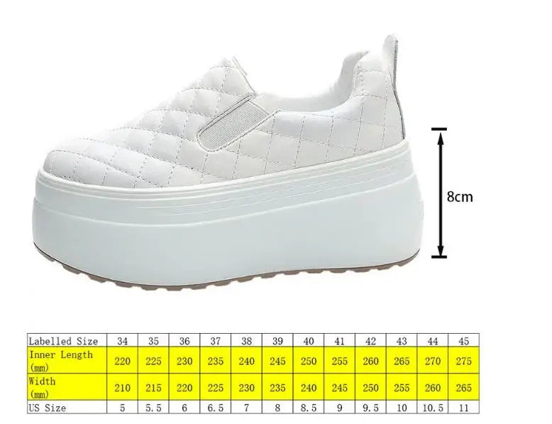 Zapatillas de deporte de plataforma de cuero genuino de 8 cm de alta calidad para mujer, zapatillas gruesas de primavera y otoño, zapatos casuales vulcanizados y cómodos para mujer, Envío 0.00 $.