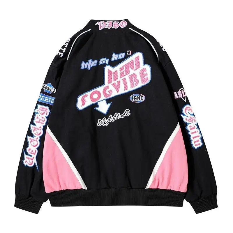 Chaqueta de Béisbol Dulce | Fresca para Mujeres | Nueva Chaqueta de Motociclista | Otoño | Abrigo Holgado| Versátil para Parejas | Envío Gratis en FLIPISHOP.COM"