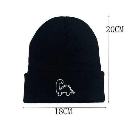 Gorro de Bordado de Dinosaurios Cosplay Unisex | Sombrero de Punto para Otoño e Invierno 2024 | Envío Gratis en **FLIPISHOP.COM**