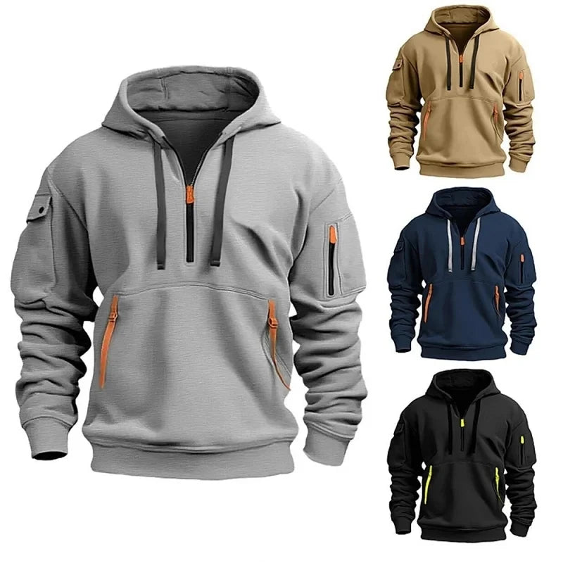 Sudadera con capucha de moda para otoño e invierno, abrigo holgado para hombre 2024, Envío 0.00 $.