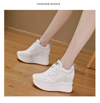 Zapatillas de Cuña con Plataforma de 10 cm Fajín | Cuero Genuino y Moda Versátil 2024 | Envío Gratis en **FLIPISHOP.COM**