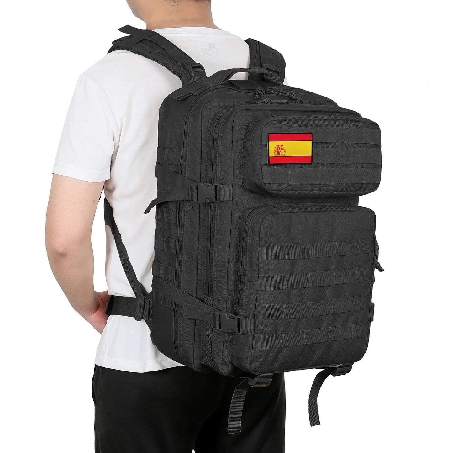 Mochilas tácticas de 45L para hombre Caza Pesca Senderismo de 3 días Trekking Supervivencia Mochila Molle GYM Bolsa SHTF de gran capacidad para exteriores