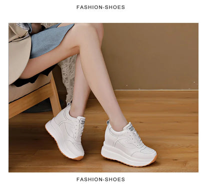 Zapatillas de Cuña con Plataforma de 10 cm Fajín | Cuero Genuino y Moda Versátil 2024 | Envío Gratis en **FLIPISHOP.COM**