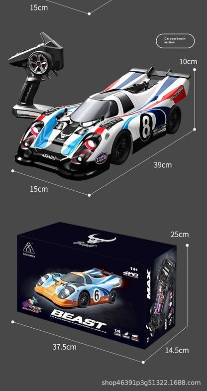 Coche de control remoto Sg918promax Beast eléctrico para deriva, modelo de coche de control remoto sin escobillas, coche de carreras, Envío 0.00 $.