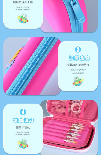 Estuche para lápices 3D de EVA, bonito estuche para lápices de gran capacidad con dibujos animados, estuche rígido 3D de EVA Kawaii, estuche de papelería para estudiantes y alumnos, estuche para lápices de regalo