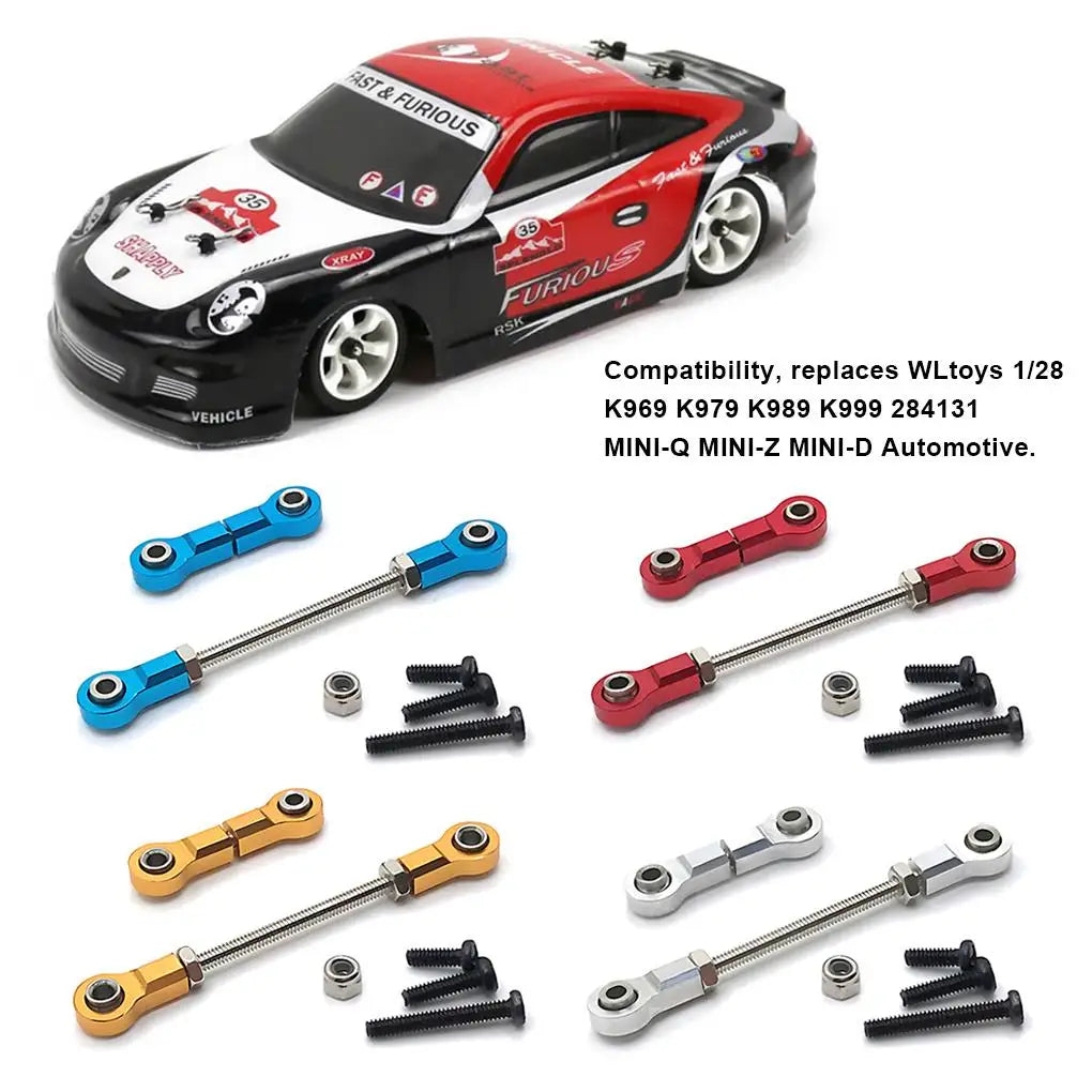 Coches Drifting PRO, Barra de enlace de dirección de servo de 1/28 para coche RC Wltoys K969 de 1/28 Barra de enlace de dirección de servo de metal Piezas de coche RC, Envío 0.00 $.