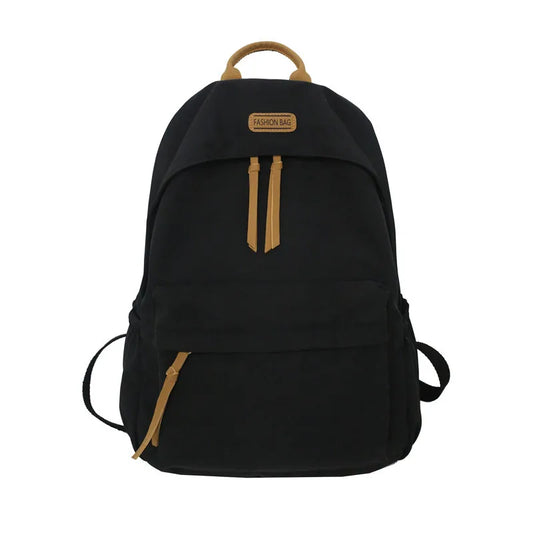 Mochila de ocio para mujer, nueva mochila de gran capacidad, para estudiantes, estilo japonés simplificado, estilo Harajuku, sólida, para adolescente