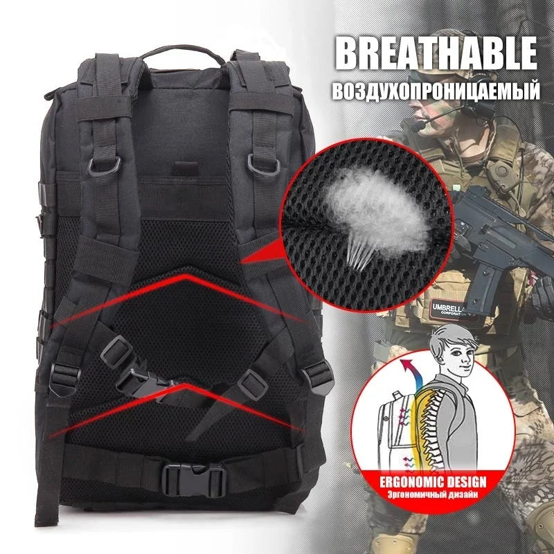 Mochila táctica 3P de 30 l/50 l para hombres y mujeres, accesorios para acampar y cazar, bolsa de asalto de camuflaje, mochilas Molle