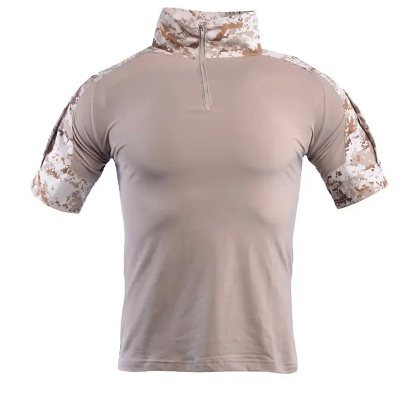 Camisetas tácticas para hombre, camisetas deportivas para exteriores, camisetas militares de secado rápido, camisa de manga corta, senderismo, caza, ropa de combate del ejército para hombre, transpirable