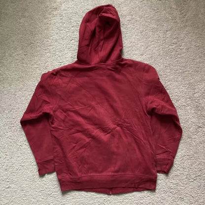 Sudadera Roja Vintage Y2K con Capucha | Cremallera Completa, Moda - 2025. | Estampado de Calavera y Serpiente | Envíos Gratis **FLIPISHOP.COM**