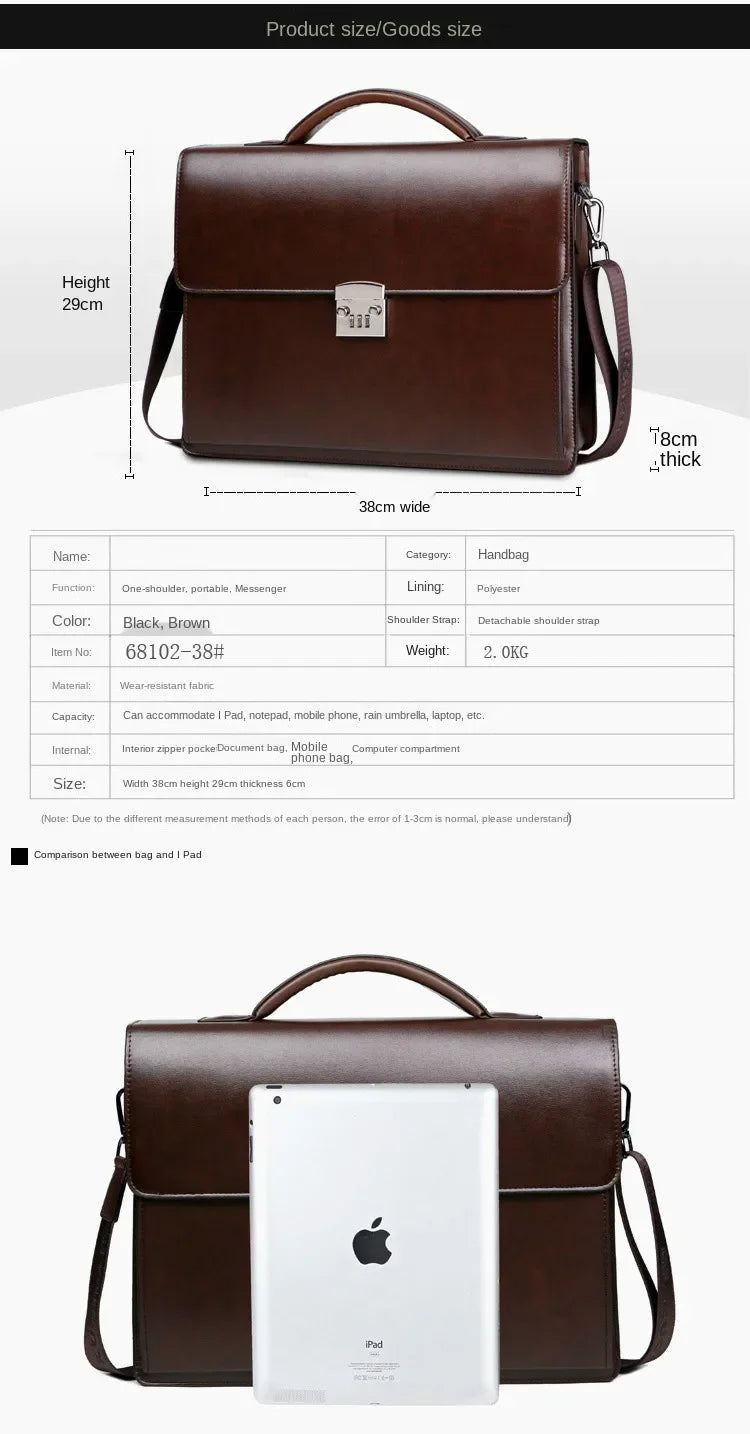 Bolso de Cuero para Hombre | Lujo y Funcionalidad para el Profesional Moderno | Sin Gastos De Envío | **FLIPISHOP.COM**