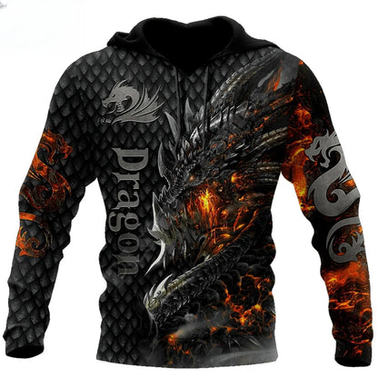 Sudadera con Capucha 3D de Dragón de Fuego Rojo para Hombre | Moda Unisex **FLIPI FULL 3D** 2025 | Envío Gratis en **FLIPISHOP.COM**