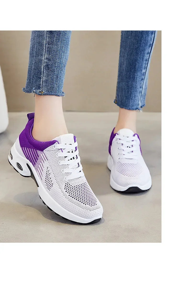 Zapatillas para correr para mujer, zapatillas transpirables de verano-2024-zapatillas deportivas ligeras con amortiguación de aire para mujer.