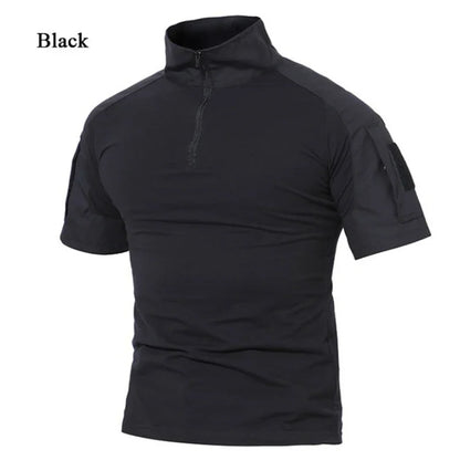 Camisetas tácticas para hombre, camisetas deportivas para exteriores, camisetas militares de secado rápido, camisa de manga corta, senderismo, caza, ropa de combate del ejército para hombre, transpirable