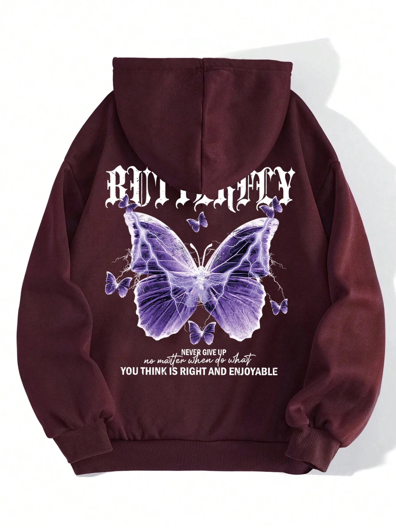 Sudadera de mariposa morada para mujer-moda 2024-Sudadera polar de alta calidad con capucha, sudaderas casuales sencillas, ropa de calle holgada de gran tamaño para otoño, Envío 0.00 $.