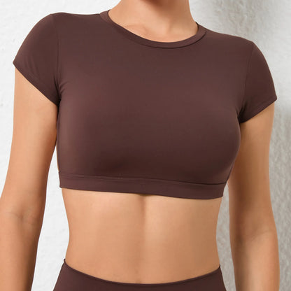 Camisetas deportivas Hearuisavy, ropa deportiva transpirable para entrenamiento, ropa de fitness sin espalda, ropa de yoga, almohadillas para el pecho, tops deportivos cortos, top de gimnasio para mujer