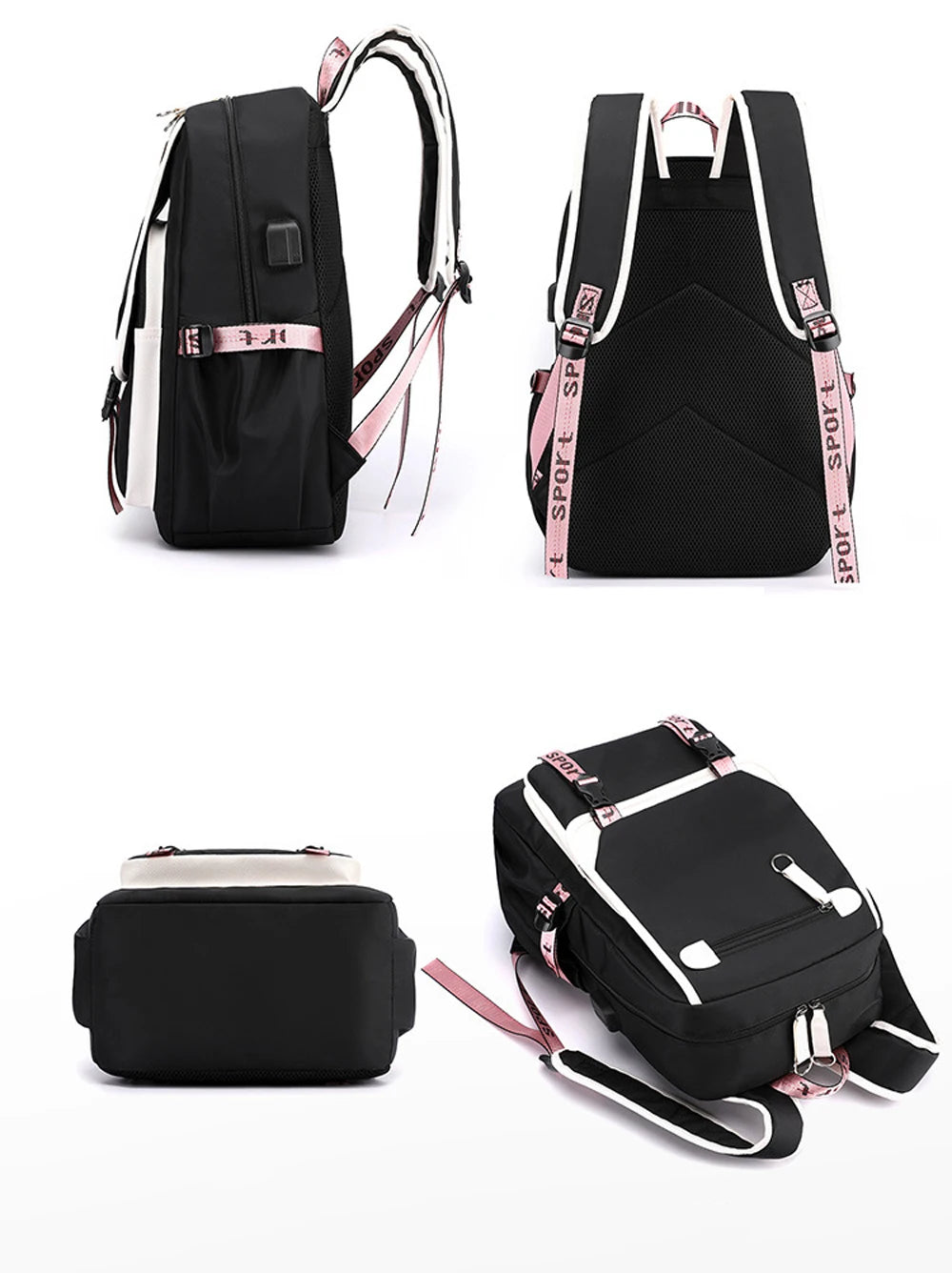 Mochila Estudiante De Secundaria Mochilas Kawaii Unicornio Diseño Mochilas Escolares Carga USB Bagpack Lindo Bolso Anime Mochila Escolar.