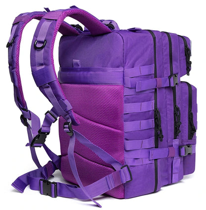 Mochilas QT&QY de 45 l para gimnasio, estilo fitness, para hombres y mujeres, para entrenamiento táctico al aire libre, Molle, bolsa de supervivencia, senderismo, mochila de trekking, Envío 0.00 $.