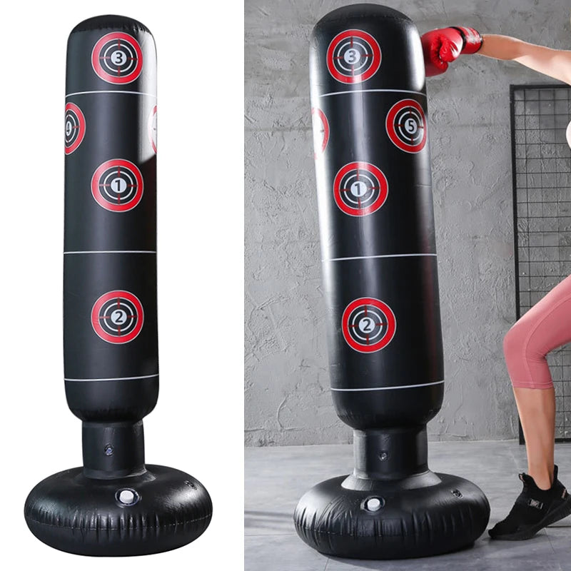 Saco de Boxeo Inflable de PVC | Saco de Arena para Entrenamiento de Boxeo y Anti Estrés | Envío Gratis en **FLIPISHOP.COM**