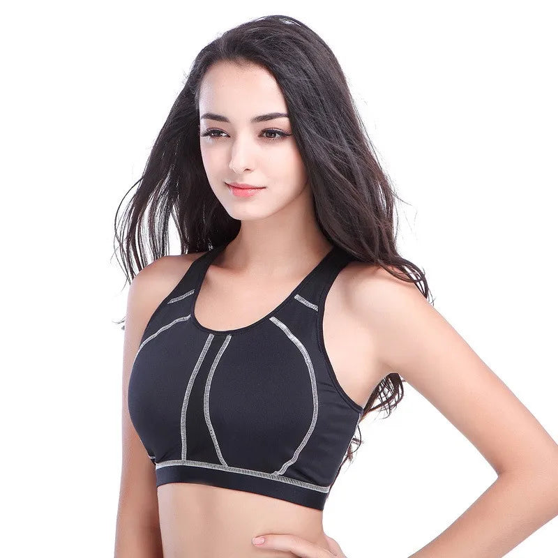 Tops deportivo de alto impacto con relleno, sin aros, de cobertura total, para mujer, nuevo sujetador deportivo tipo bralette para mujer