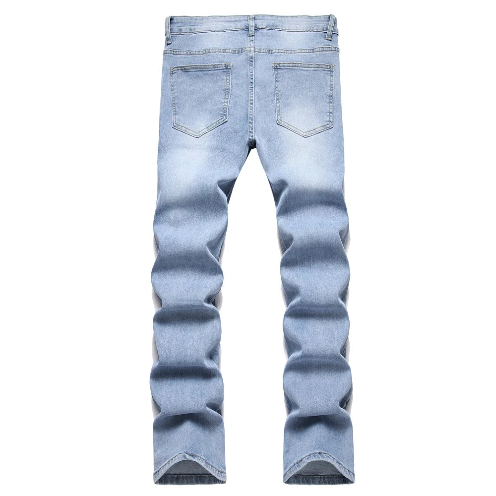 Jeans Apilados Estilo Streetwear para Hombre | Diseño de Mezclilla con Piezas Ensambladas | Envío Gratis en **FLIPISHOP.COM**