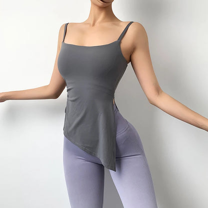 Camiseta deportiva para mujer, para correr, fitness, acolchada, plisada, para hacer yoga, con aberturas laterales, para correr y hacer ejercicio, ropa de gimnasio.