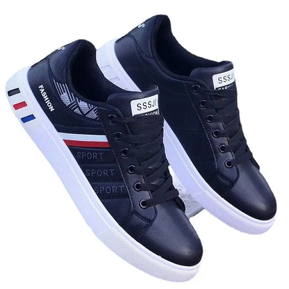 Zapatos Ligeros de Cuero Sintético | Zapatillas Deportivas Blancas para Hombre | Moda Versátil 2024 | Envío Gratis en **FLIPISHOP.COM**