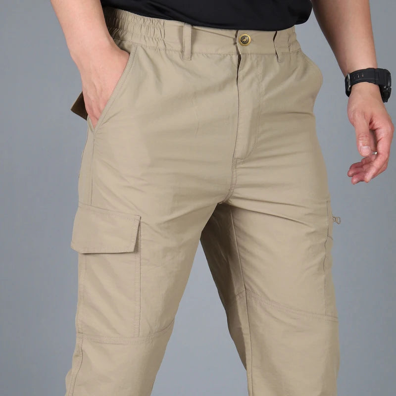 Pantalones Rápido Secado|Hombre| Ropa de Montaña Deportiva| Impermeables, de Gran Tamaño, Multi-bolsillos| Envío Gratis en FLIPISHOP.COM