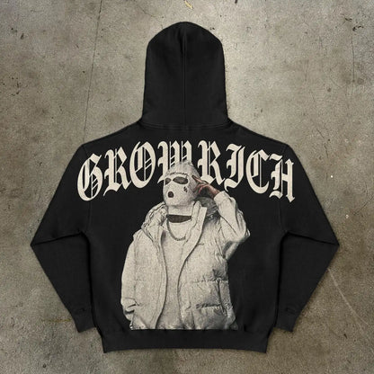 Sudaderas con capucha para mujeres graphic y2k top sudadera con capucha de gran tamaño Parejas ropa de mujer gótica de ropa de calle americana