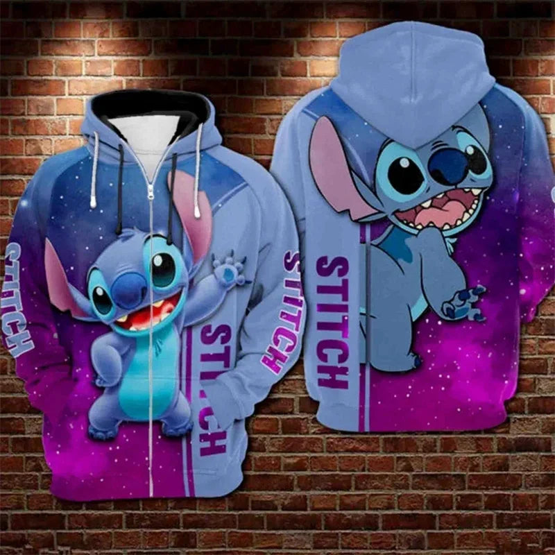 Sudadera con capucha 3D impresa Disney Stitch Galaxy, Regalo Para Amigo, Sudadera con capucha Stitch And Lilo