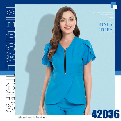 Camiseta, Unisex Uniforme médico quirúrgico Blusa Blusas médicas Blusas médicas Ropa de trabajo veterinaria Traje de hospital Mujer, Envío 0.00 $.