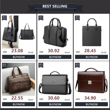 Bolso de Cuero para Hombre | Lujo y Funcionalidad para el Profesional Moderno | Sin Gastos De Envío | **FLIPISHOP.COM**