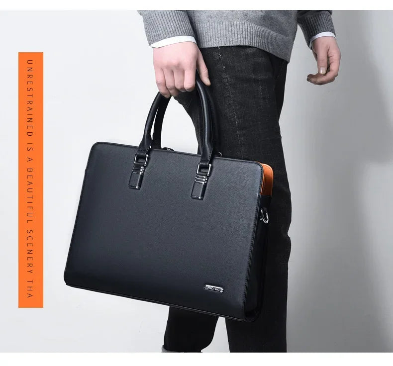 Maleta de lujo Bolsos laterales Business Tote Bag Maletín ejecutivo Hombre Laptop Bolso de mano para hombre Marca