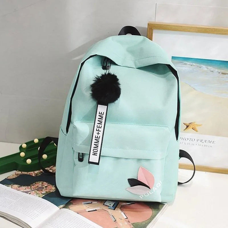 Mochila de ocio para mujer, nueva mochila de gran capacidad, para estudiantes, estilo japonés simplificado, estilo Harajuku, sólida, para adolescente