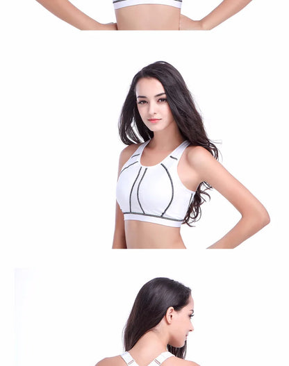 Tops deportivo de alto impacto con relleno, sin aros, de cobertura total, para mujer, nuevo sujetador deportivo tipo bralette para mujer