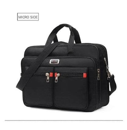 Maletín para hombre de gran capacidad Bolsa multifunción para portátil Oficina Bolso de mensajero de hombro masculino Bolso de mano de negocios