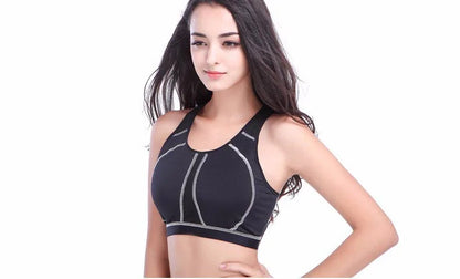 Tops deportivo de alto impacto con relleno, sin aros, de cobertura total, para mujer, nuevo sujetador deportivo tipo bralette para mujer