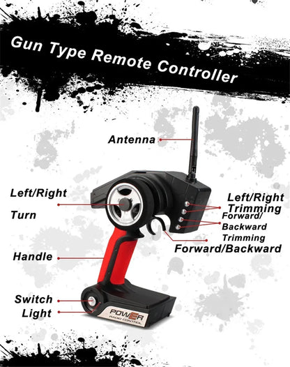 Coche de control remoto con tracción en las cuatro ruedas Cargador Juguetes eléctricos Mini coche de carreras Relación 1:28 Vehículo todoterreno de alta velocidad, Envío 0.00 $.